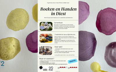 Kom meedoen met ‘Boeken en handen’ in Diest : samenlezen en creatief bezig zijn (op vrijdagen)