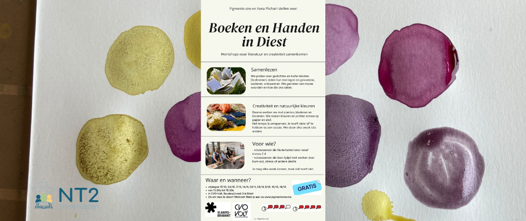 Kom meedoen met ‘Boeken en handen’ in Diest : samenlezen en creatief bezig zijn (op vrijdagen)